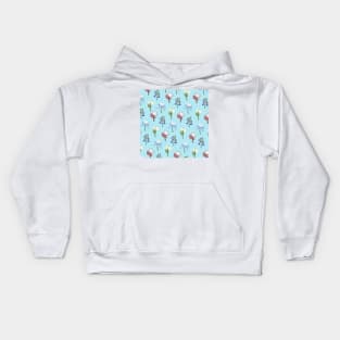 Liyue Flowers Print (Blue) Kids Hoodie